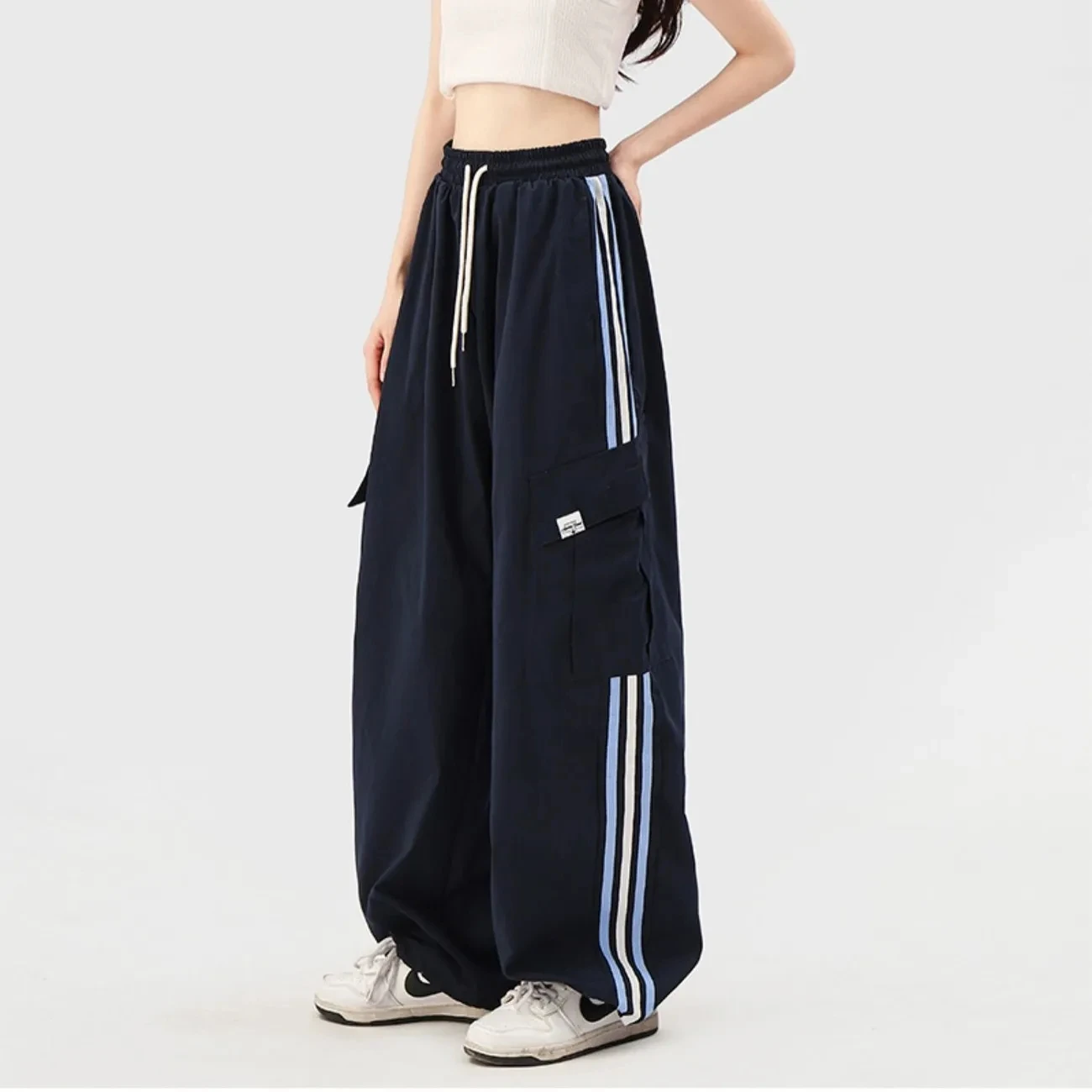 Yasuk Spring Summer Winter Fashion Sport Casual Soft Comfortable Solid Color Striped Wide Leg Pants Drawstring Elastic
Yasuk Spring Summer Winter Fashion Sport Casual Soft Comfortable Solid Color Striped Wide Leg Pants Drawstring Elastic