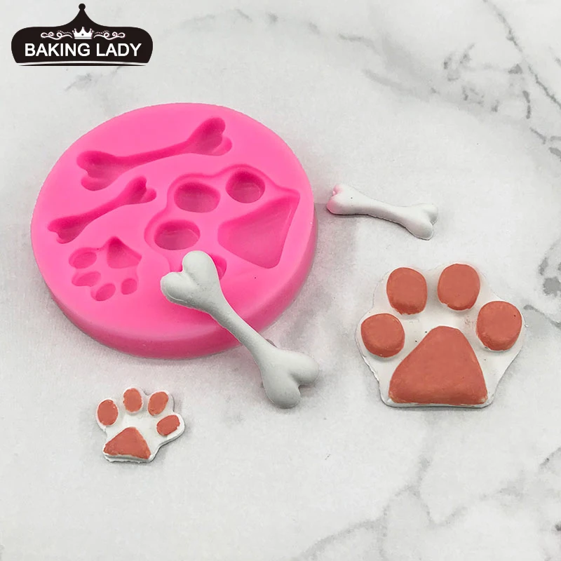 DIY puppy dog paw bone cake silicone mold biscuit baking tool chocolate fondant plaster mold Epoxy Resin Art Cupcake DIY
DIY puppy dog paw bone cake silicone mold biscuit baking tool chocolate fondant plaster mold Epoxy Resin Art Cupcake DIY