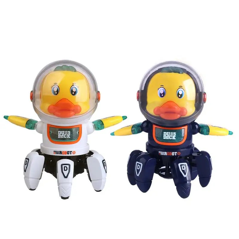 Musical Electric Dancing Duck Toy Lighting Cute Duck Space Six-Claw Robot Preschool Educational Learning Toy For Toddlers Kids
Musical Electric Dancing Duck Toy Lighting Cute Duck Space Six-Claw Robot Preschool Educational Learning Toy For Toddlers Kids