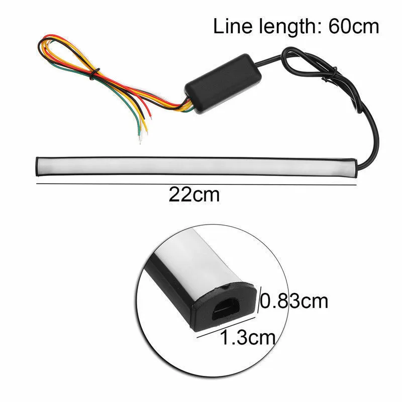 22cm Motorcycle Taillight, Brake Light And Sequential Turn Signal LED Light Strip Tube Can Be Used On Any 12V Motorcycle
22cm Motorcycle Taillight, Brake Light And Sequential Turn Signal LED Light Strip Tube Can Be Used On Any 12V Motorcycle