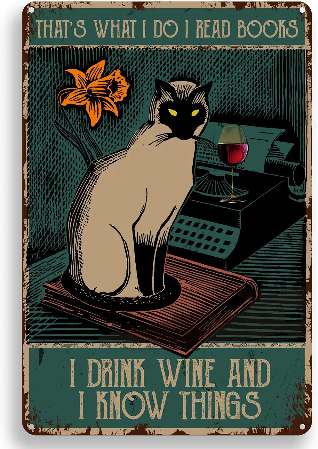 Vintage Metal Tin Sign Wall Decor That's What I Do I Read Books Retro Cat Poster for Office Home Classroom Decor Gifts Gift
Vintage Metal Tin Sign Wall Decor That's What I Do I Read Books Retro Cat Poster for Office Home Classroom Decor Gifts Gift