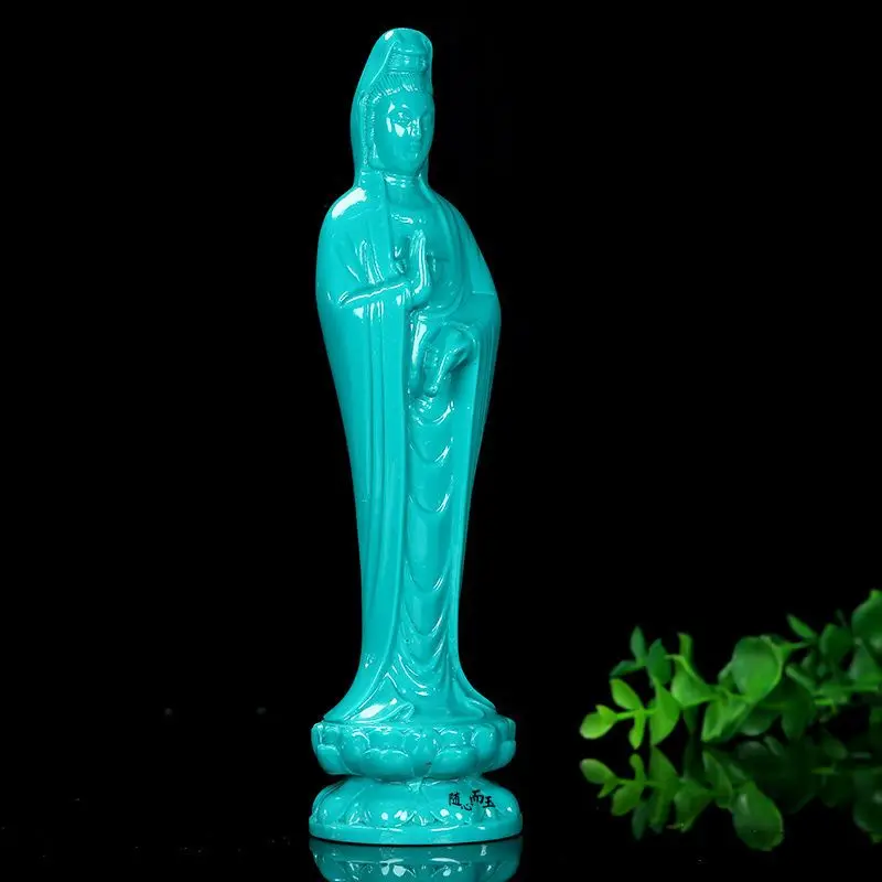 Statue Chinese Natural Turquoise Buddha Bodhisattva Base Religious Green Guanyin Hand Carving
Statue Chinese Natural Turquoise Buddha Bodhisattva Base Religious Green Guanyin Hand Carving