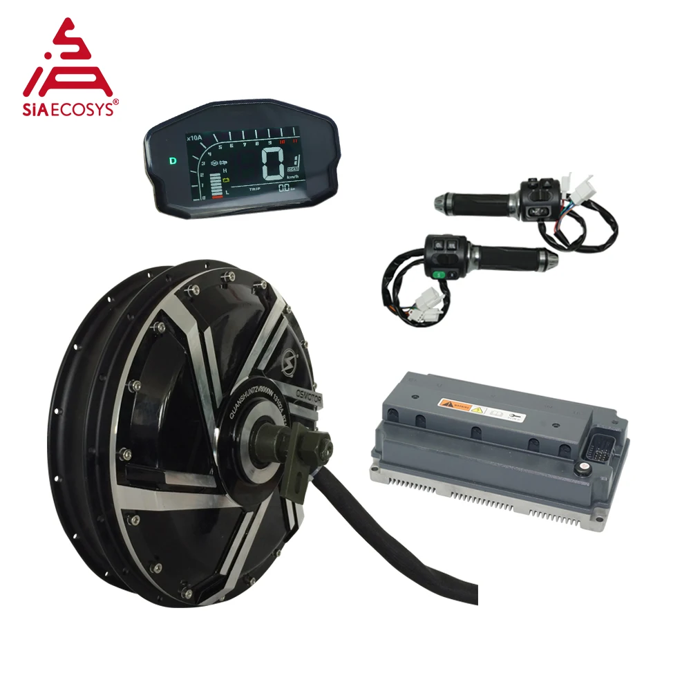 QS273 8000W V4 72V E-Motorcycle Spoke Hub Motor 120kph High Speed with EM200-2 Controller Conversion Kit 
QS273 8000W V4 72V E-Motorcycle Spoke Hub Motor 120kph High Speed with EM200-2 Controller Conversion Kit