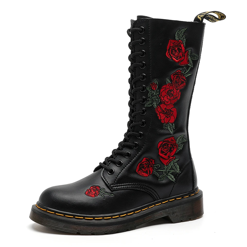2023 Floral Embroidery Mid Calf Boots Women Autumn Winter Fashion Lace-up Ladies Zipper Botas Mujer Boots Sports Female Shoes 43
2023 Floral Embroidery Mid Calf Boots Women Autumn Winter Fashion Lace-up Ladies Zipper Botas Mujer Boots Sports Female Shoes 43