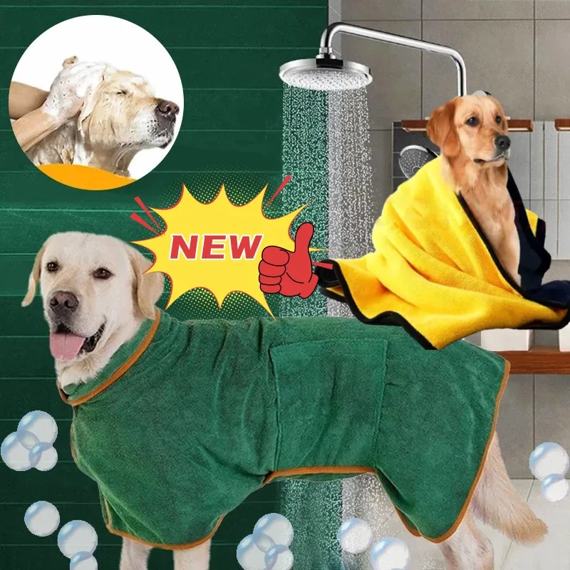 Dog Bathrobe Pet Drying Coat Clothes Microfiber Absorbent Beach Towel for Large Medium Small Dogs Cats Fast Dry Dog Accessories
Dog Bathrobe Pet Drying Coat Clothes Microfiber Absorbent Beach Towel for Large Medium Small Dogs Cats Fast Dry Dog Accessories