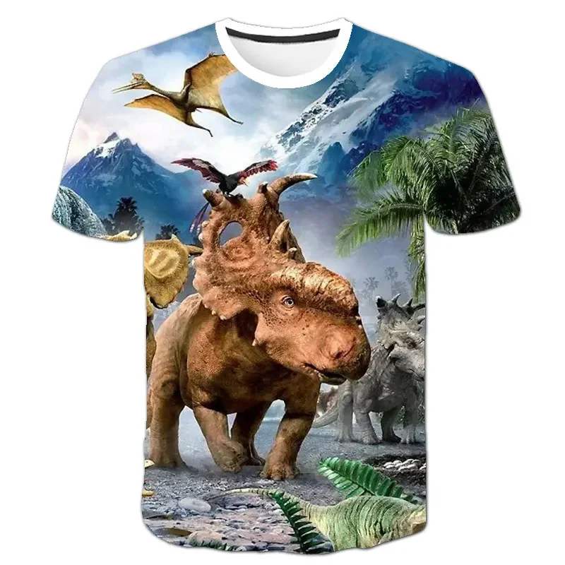 

Funny Printing T-shirt Animal Dinosaur 3D Printed Kids T Shirt Fashion Casual Cartoons T-shirt Boys Girls Children's clothing