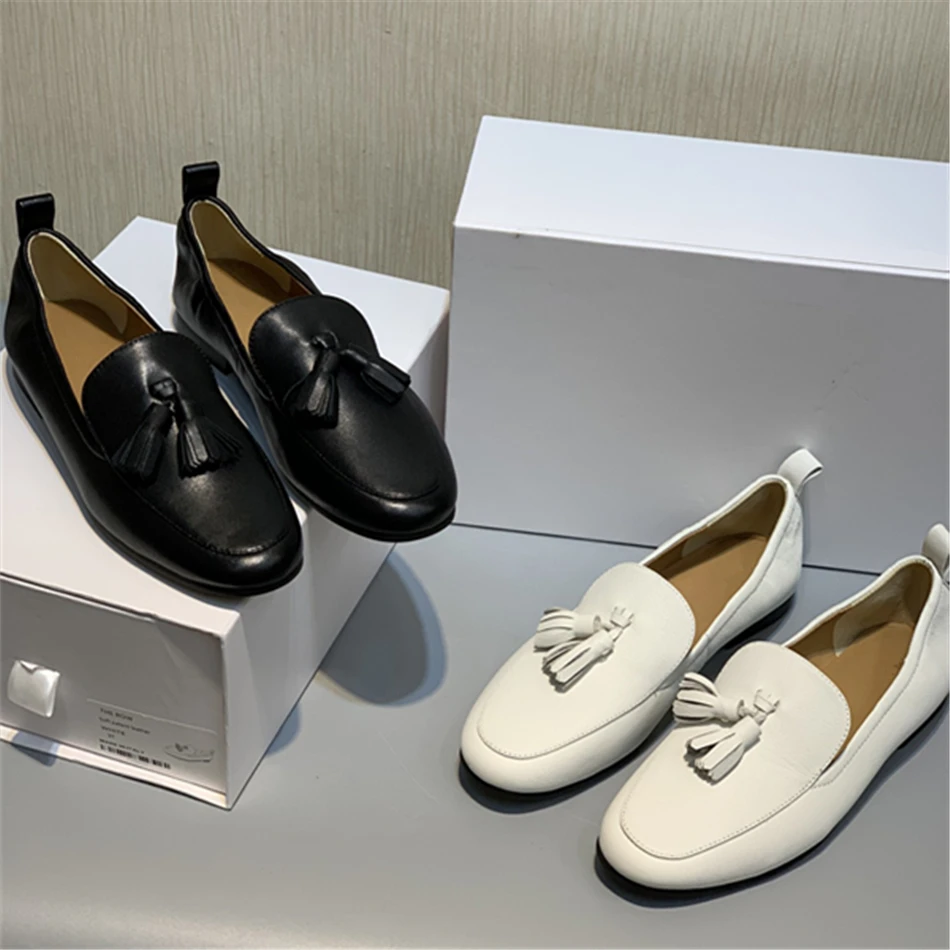 

The*R Lucca Loafer Shoes Super Soft Lambskin Ballet Flat Shoes WithTassel New Chicken Rolls Mary Jane Shoes