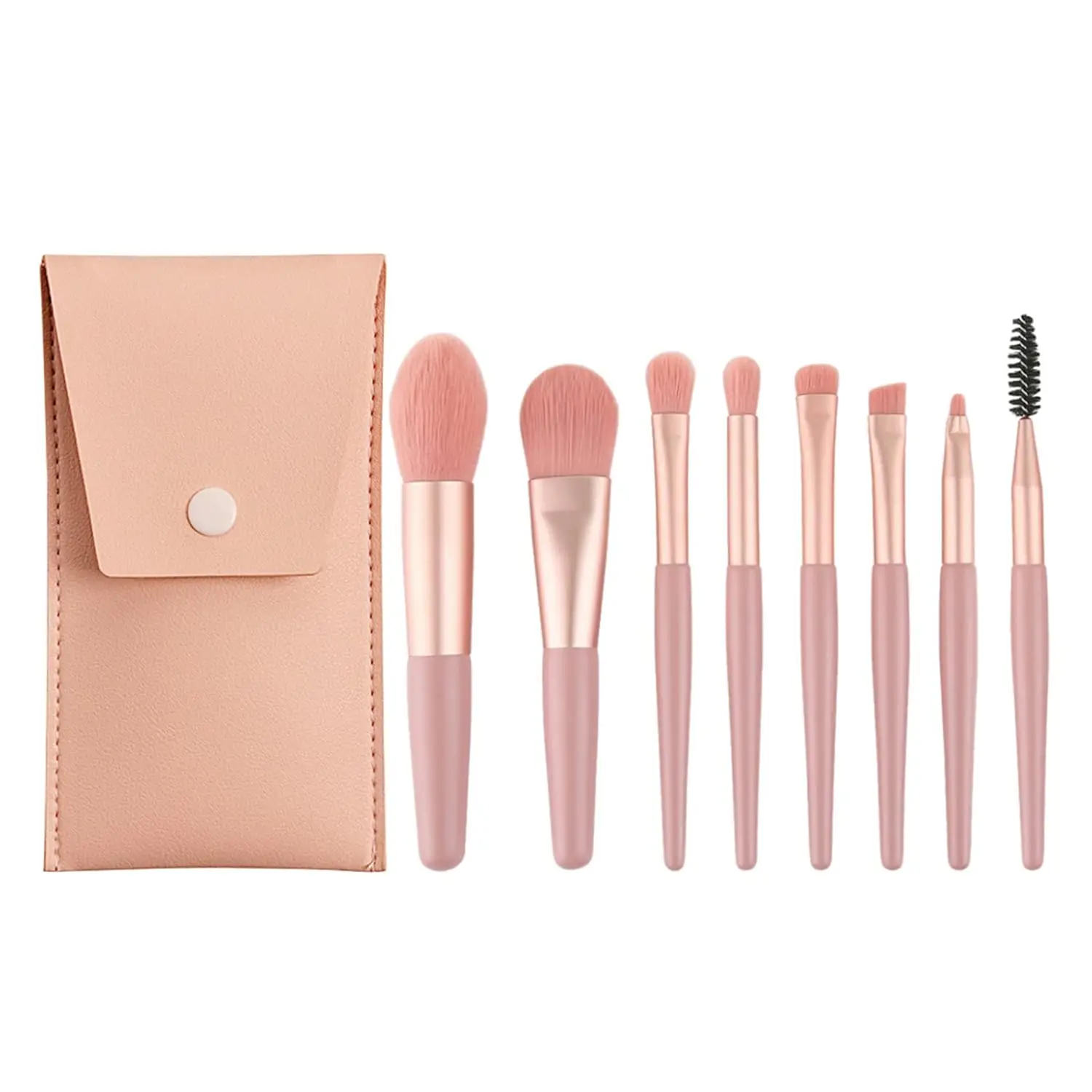 

Makeup Brushes Set, 8pcs Pink Premium Cosmetic Make Up Brushes Foundation Blending Blush Concealer Shader Eyeshadow Brushes