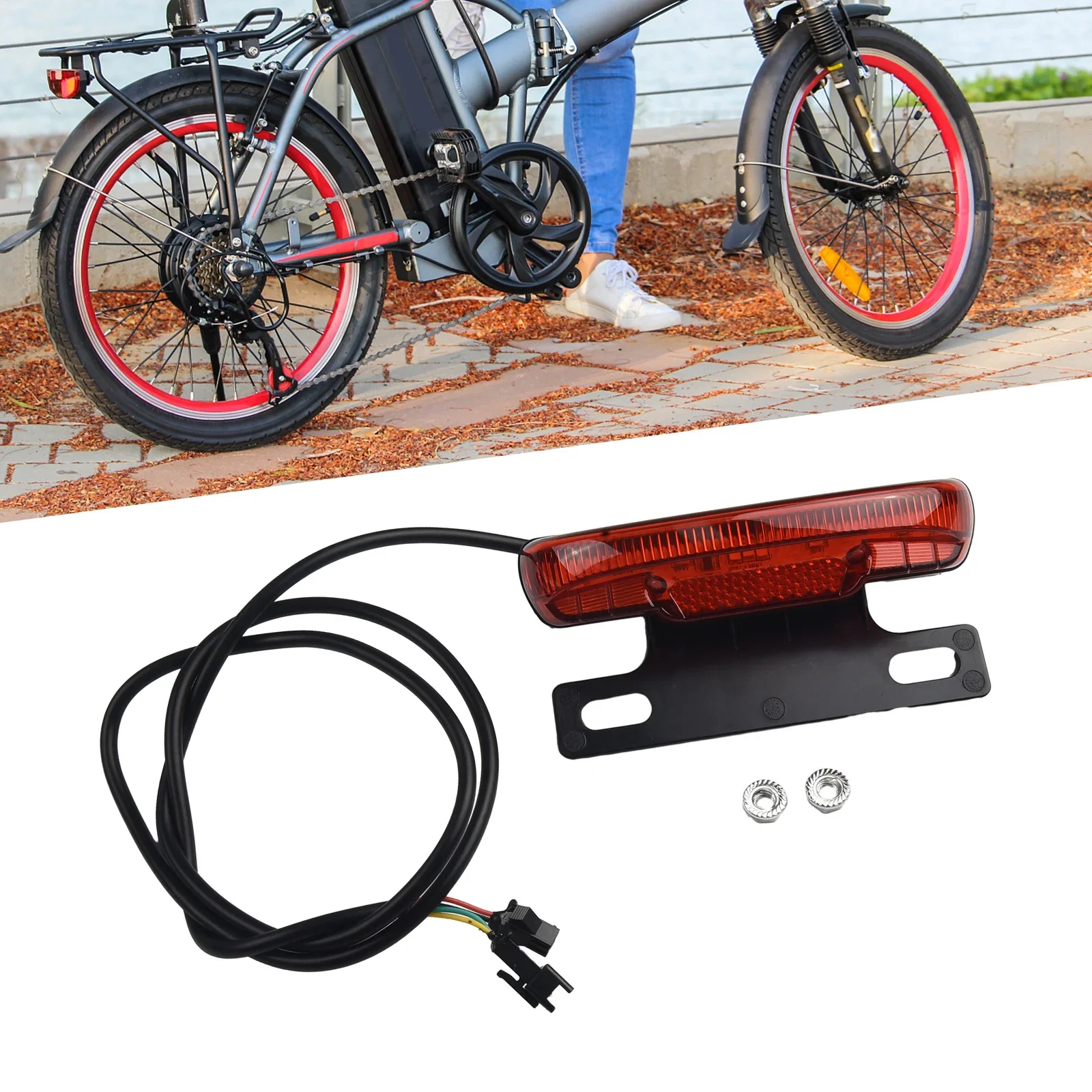 E-Bike Tail Light 36-48V Electric Bicycle Rear Lamp Night Safety Warning Flash Lights Brake Light For Electric Bicycle Accessory
E-Bike Tail Light 36-48V Electric Bicycle Rear Lamp Night Safety Warning Flash Lights Brake Light For Electric Bicycle Accessory