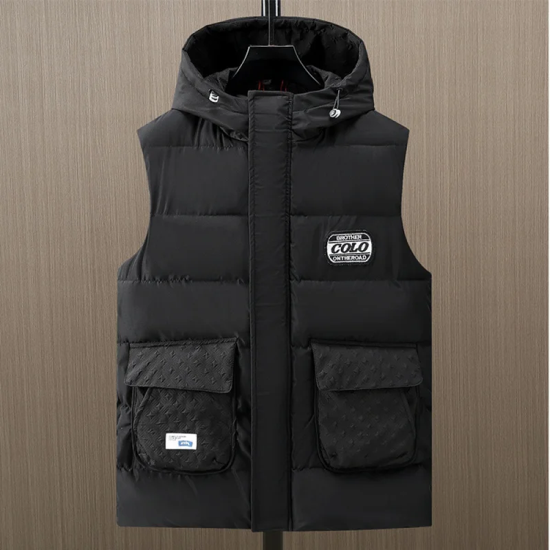 

Warm winterfashionableWinter plus size down cotton vest outer wear MEN'S thicken plus size fat man warm streetwear coat 200.00kg
