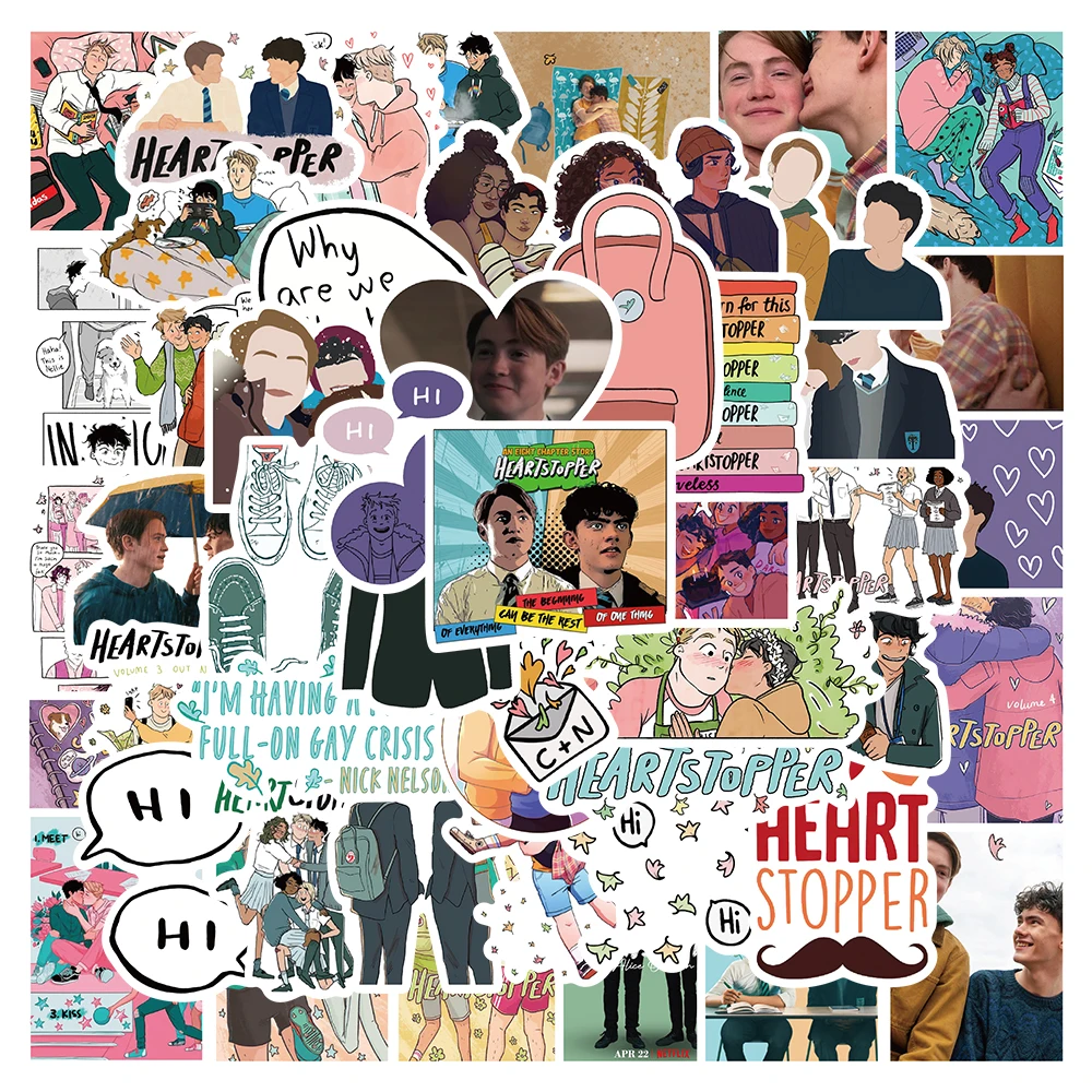 10/50Pcs TV Show Heartstopper Stickers Male Love Decals Skateboard Guitar Luggage Notebook Laptop Graffiti Stickers Waterproof
10/50Pcs TV Show Heartstopper Stickers Male Love Decals Skateboard Guitar Luggage Notebook Laptop Graffiti Stickers Waterproof