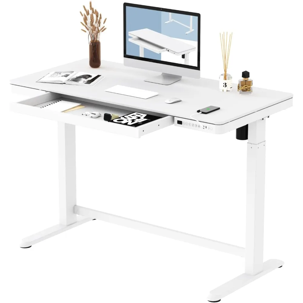 Comhar Electric Standing Desk with Drawers Charging USB A to C Port, Height Adjustable 48" Whole-Piece Quick Install Home
Comhar Electric Standing Desk with Drawers Charging USB A to C Port, Height Adjustable 48" Whole-Piece Quick Install Home