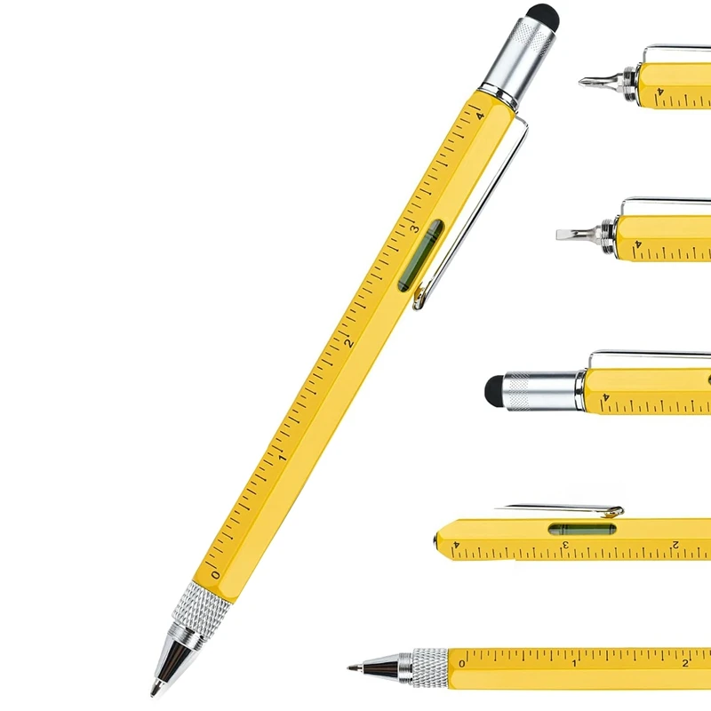 

Multitool Pen Cool Gadgets, Novelty Pen With Stylus, Level, Rulers, Screwdrivers, Birthday Gifts For Dad Husband