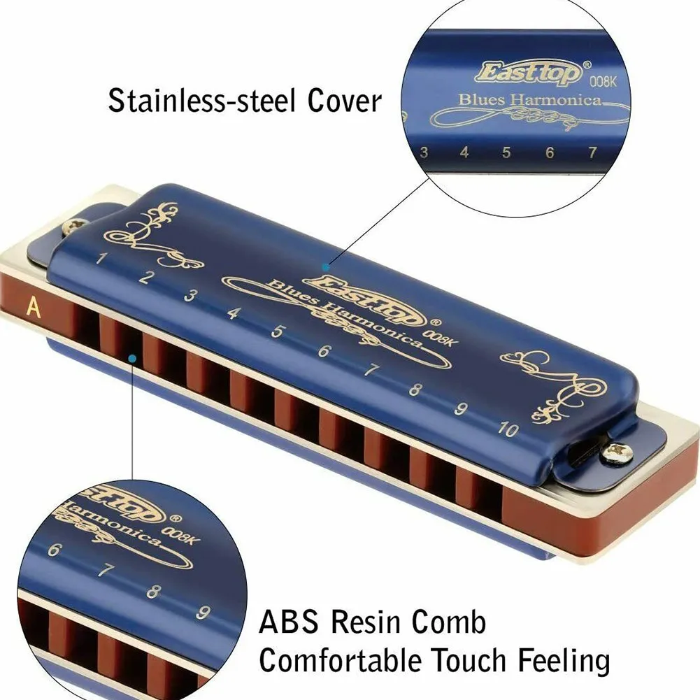 Easttop Harmonica 10 Holes Blues Mouth Organ Musical Instruments Key Of C T008K Diatonic Musical Instruments Harmonica
Easttop Harmonica 10 Holes Blues Mouth Organ Musical Instruments Key Of C T008K Diatonic Musical Instruments Harmonica