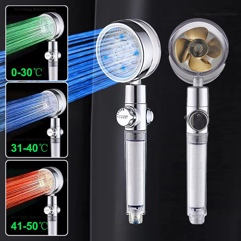 Shower Head LED High Pressure Water Saving Light Automatically Color-Changing Temperature Sensor Showerhead Bathroom Accessories 
Shower Head LED High Pressure Water Saving Light Automatically Color-Changing Temperature Sensor Showerhead Bathroom Accessories