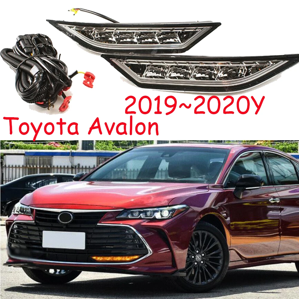 

1set car bumper head light for Avalon daytime running light 2018~2020y DRL car accessories LED head lamp for Avalon fog lamp