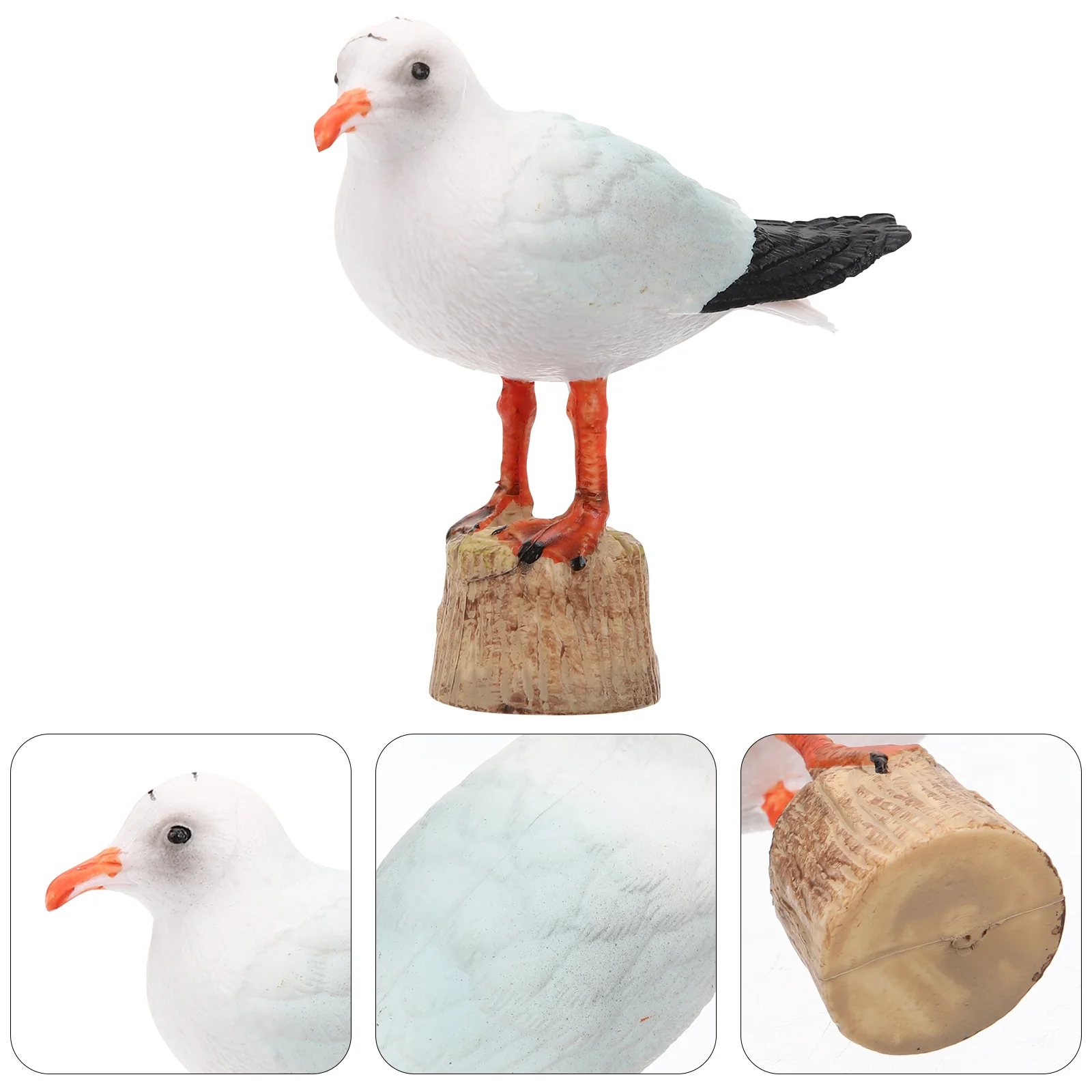 

Nautical Seagull Statue Miniature Seagull Figure for Home Car Cake Miniature House