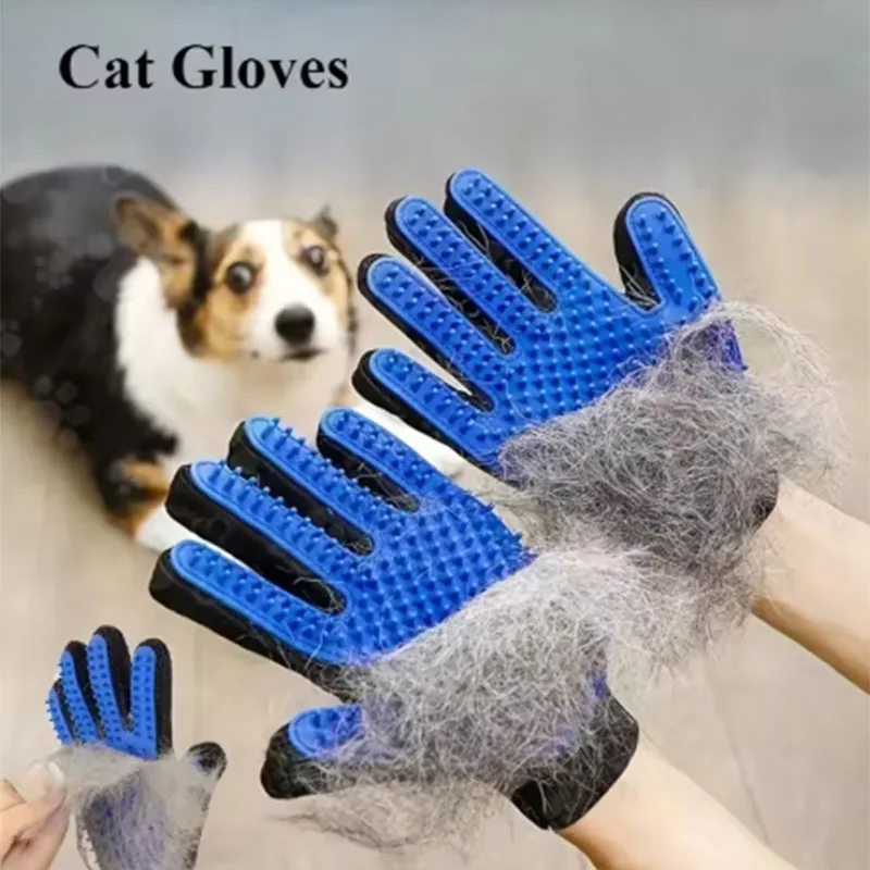 Pet Hair Remover Grooming Glove – Deshedding Massage Brush for Dogs & Cats Pet Hair Remover Grooming Glove – Deshedding Massage Brush for Dogs & Cats