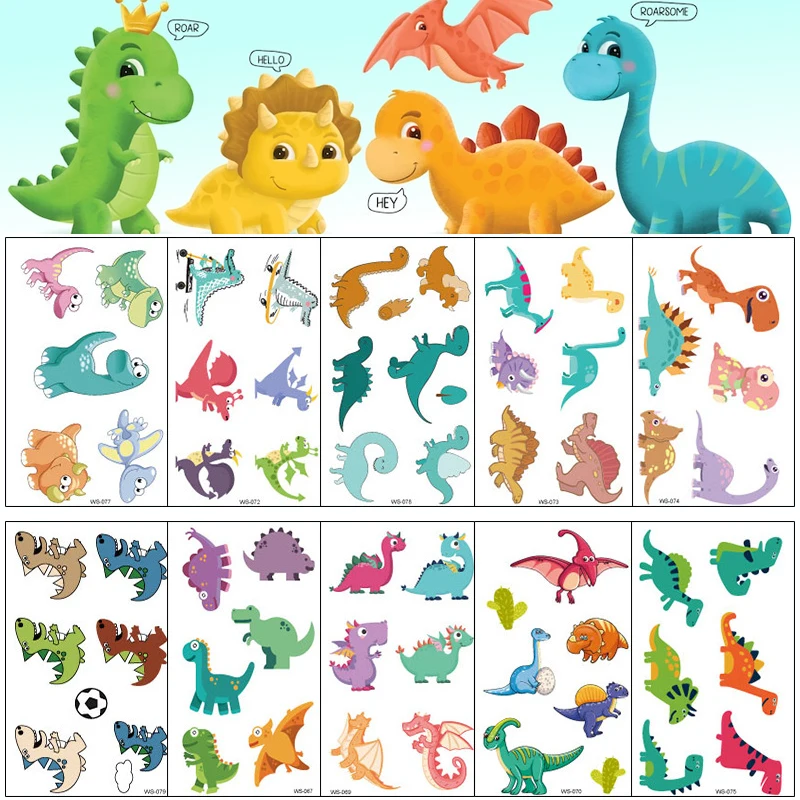 20Sheets New Dinosaur Tattoo Stickers Waterproof Children Cute Cartoon Tyrannosaurus Pterosaur Animal Party Toy Tattoo Stickers
20Sheets New Dinosaur Tattoo Stickers Waterproof Children Cute Cartoon Tyrannosaurus Pterosaur Animal Party Toy Tattoo Stickers