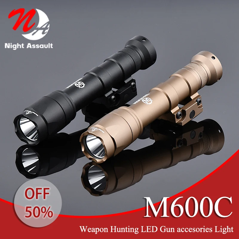 WADSN Surefir M600 M600C Tactical Scout Flashlight Hunting Gun Weapon LED Light High Lumen Fit 20mm rail
WADSN Surefir M600 M600C Tactical Scout Flashlight Hunting Gun Weapon LED Light High Lumen Fit 20mm rail