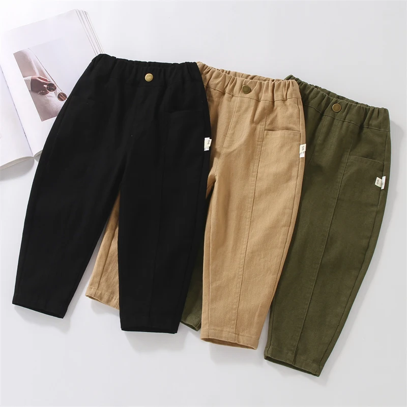 

2023 Children Casual Pants Kids Baby Boy Girl Trousers for Sports Clothing Toddler Cotton Bottoms Infant Clothes Pants Legging