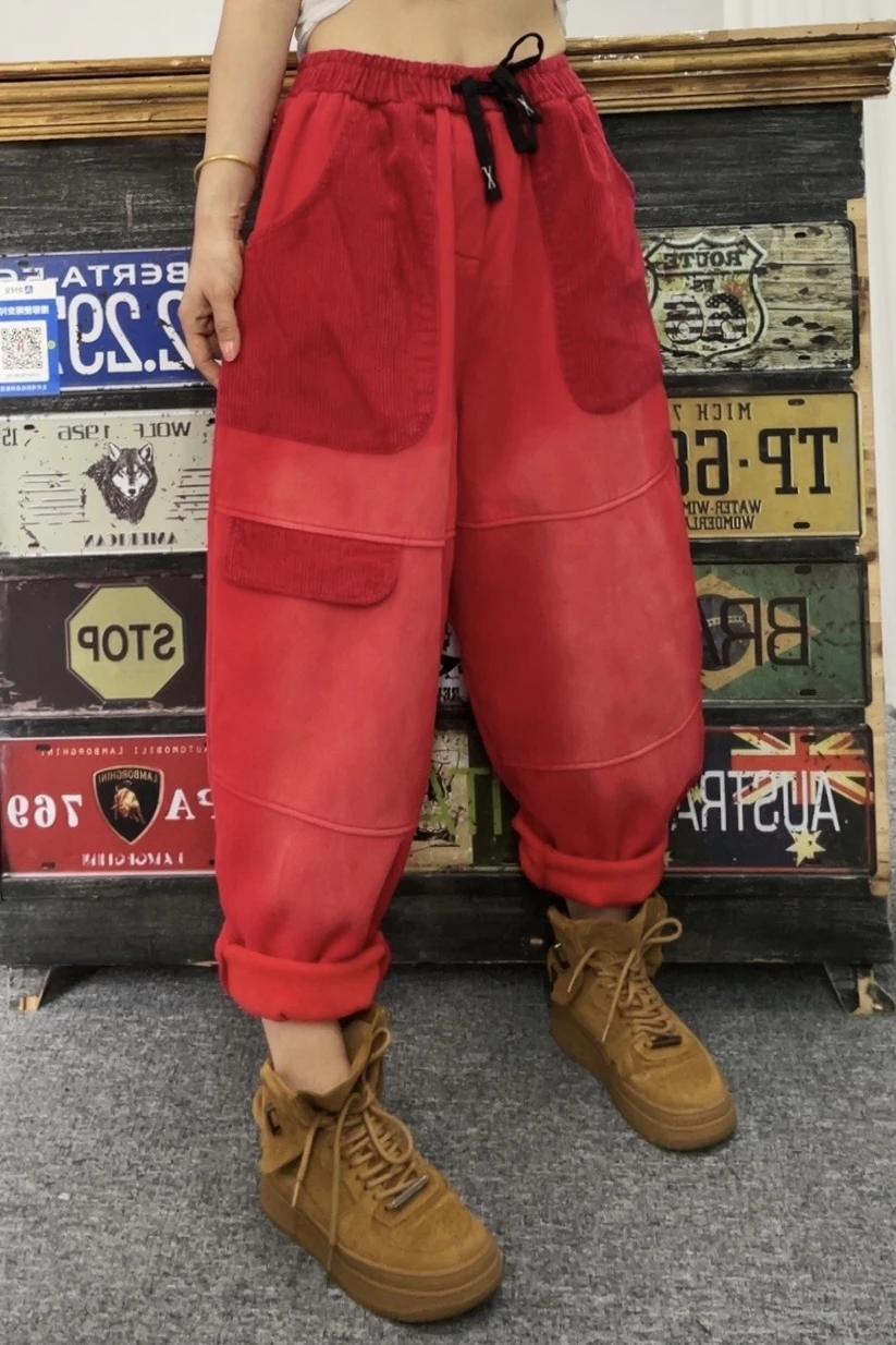 Japanese Design Fleece-lined Harem Jeans Women Winter Baggy Warm Thicken Denim Pants High Waist Wide Leg Jogger Trousers
Japanese Design Fleece-lined Harem Jeans Women Winter Baggy Warm Thicken Denim Pants High Waist Wide Leg Jogger Trousers