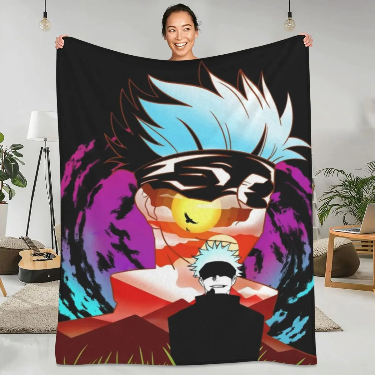 G-Gojo Satoru Flannel Blanket Quality Warm Soft Special Grade Teacher Throw Blanket Winter Travelling Bedroom Cute Bedspread
G-Gojo Satoru Flannel Blanket Quality Warm Soft Special Grade Teacher Throw Blanket Winter Travelling Bedroom Cute Bedspread