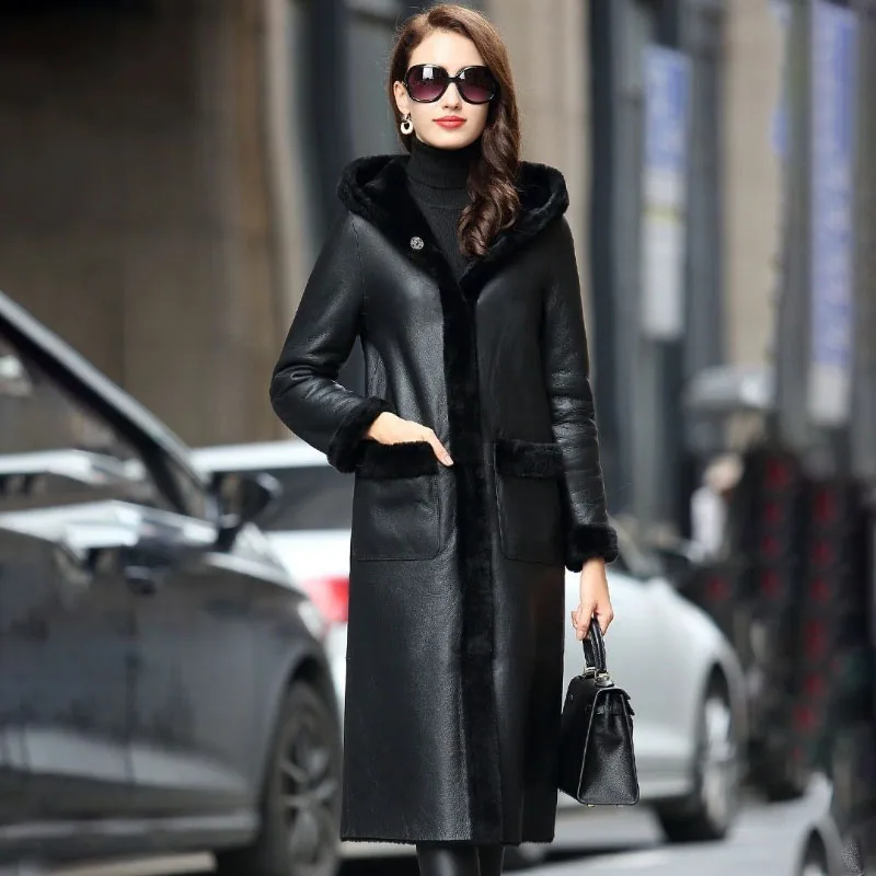 Leather Jacket Women's Overcoat Fashion Loose Thicke Fur One-piece Overcoat Warm Parker Coat 2023 New Winter Double-Sided Jacket
Leather Jacket Women's Overcoat Fashion Loose Thicke Fur One-piece Overcoat Warm Parker Coat 2023 New Winter Double-Sided Jacket