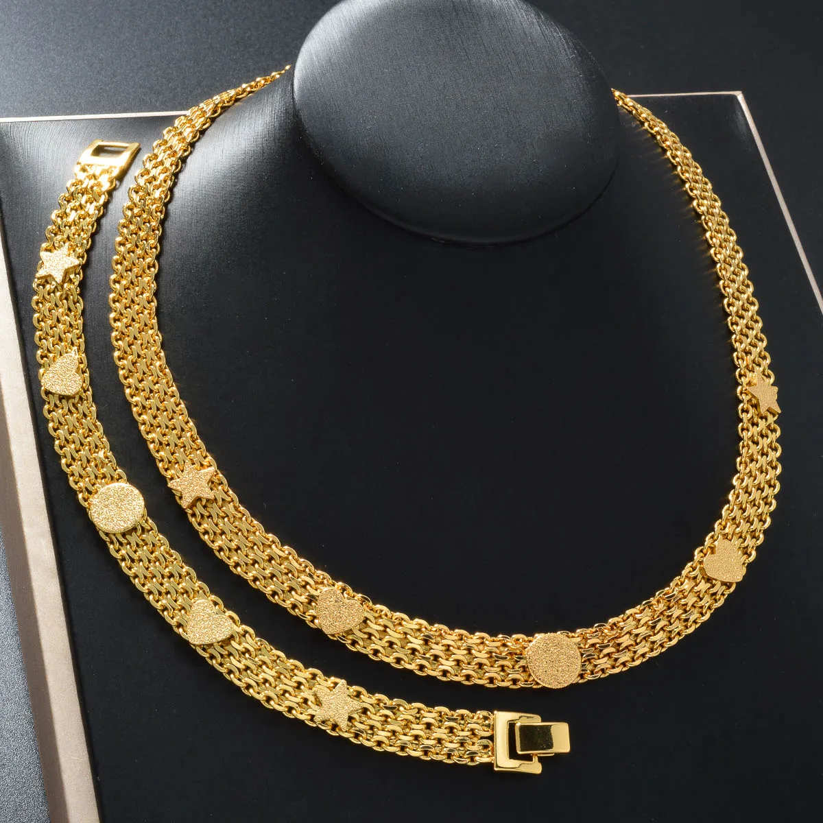 Luxury Gold Plated Brass Jewelry Set for Women Dubai Style Necklace Bracelet Minimalist Wedding Gift Party Fashion Accessories 3 Mallzona S5888c9b891af4fc6952a06e46c279342w Luxury Gold Plated Brass Jewelry Set for Women Dubai Style Necklace Bracelet Minimalist Wedding Gift Party Fashion Accessories Mallzona