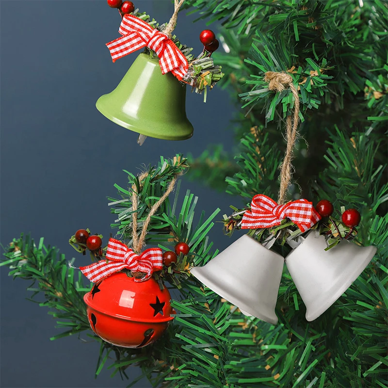 

1pcs New Christma Pendant Bell Creative DIY Christmas Tree Bell Pendant New Year Home Wreath Butterfly Festival Bell Gift Decora