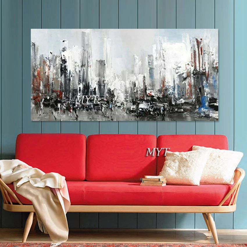 

Thick Texture Urban Abstract Modern Paintings Acrylic Designs Hand-painted Wall Art Living Room Pictures Home Decoration Canvas