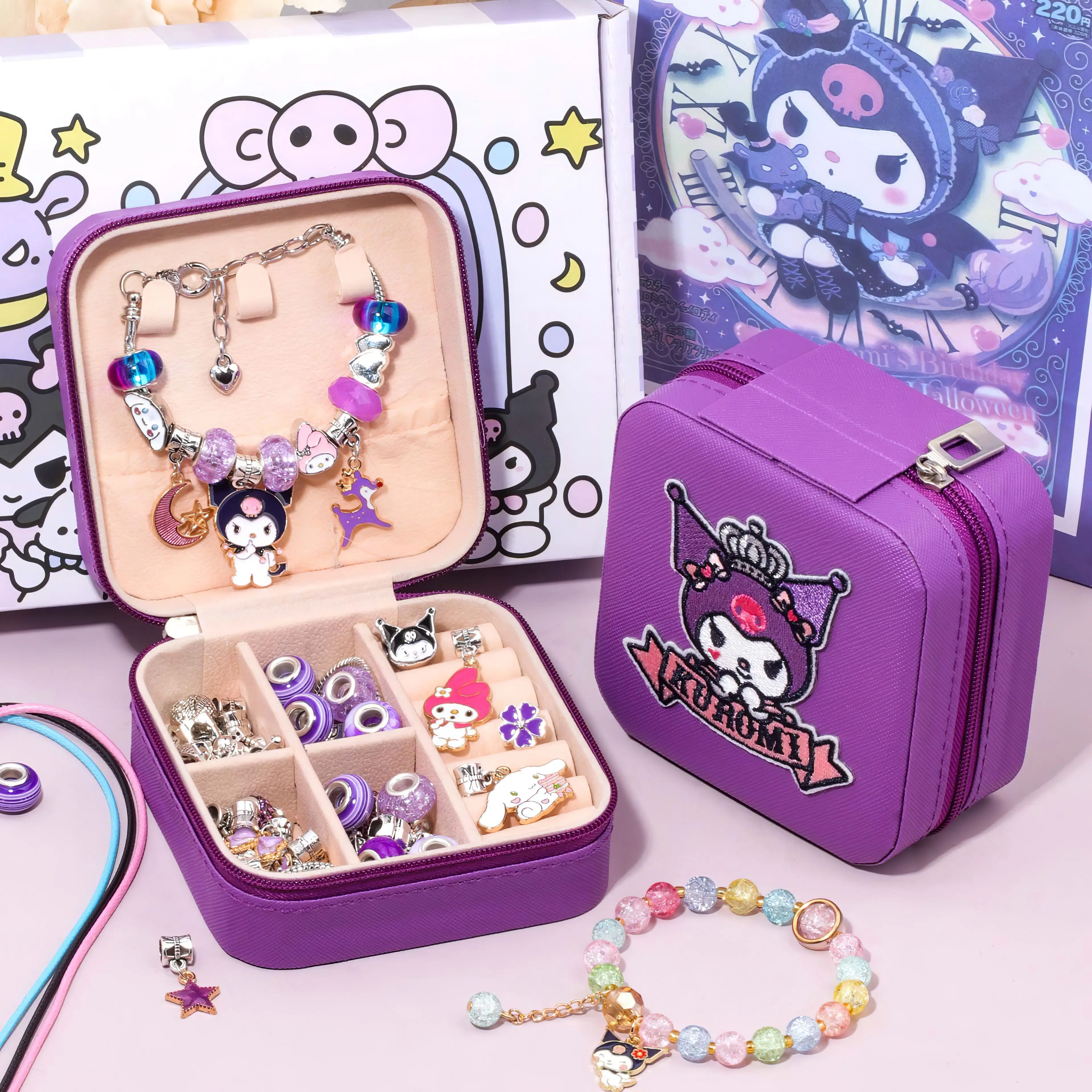 Мультяшный Sanrio My Melody Kuromi Diy Набор детских браслетов Kawaii Cinnamoroll украшения из бисера Детские аксессуары подарок на день рождения для девочек
Мультяшный Sanrio My Melody Kuromi Diy Набор детских браслетов Kawaii Cinnamoroll украшения из бисера Детские аксессуары подарок на день рождения для девочек
