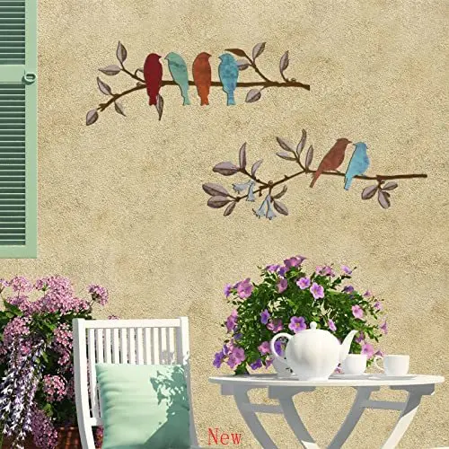 2pcs Metal Birds Home Decoration Kit Wall Hanging Metal Birds Art Creative Birds on Branch Art Rustic Bird Wall Background Décor
2pcs Metal Birds Home Decoration Kit Wall Hanging Metal Birds Art Creative Birds on Branch Art Rustic Bird Wall Background Décor