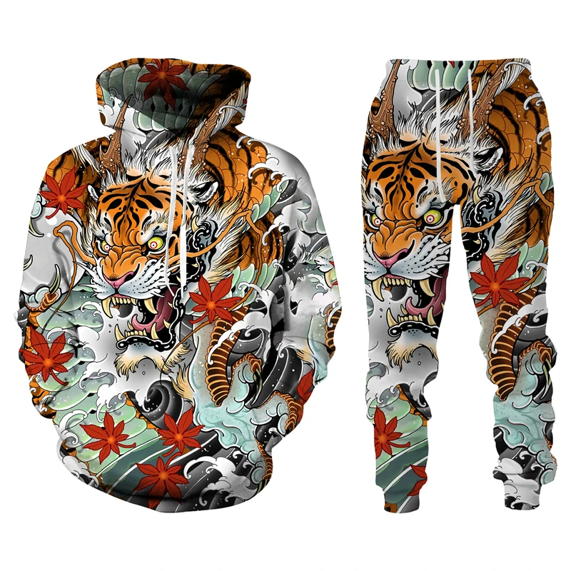 Мужской спортивный костюм Vintag Tiger с 3D принтом, толстовка с капюшоном и брюки, комплект из 2 предметов, Толстовка Оверсайз, модная мужская одежда
Мужской спортивный костюм Vintag Tiger с 3D принтом, толстовка с капюшоном и брюки, комплект из 2 предметов, Толстовка Оверсайз, модная мужская одежда