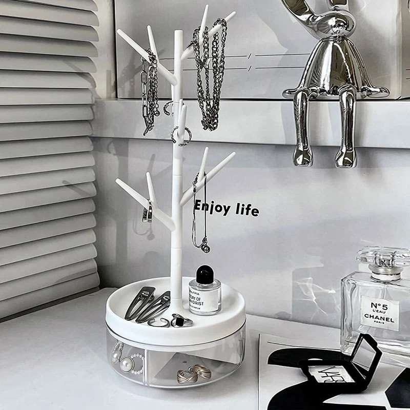 Branch Jewelry Rack with Rotatable Base and Storage Box Tree Tower Rack Hanging Organizer for Ring Earrings Necklace Bracelet
Branch Jewelry Rack with Rotatable Base and Storage Box Tree Tower Rack Hanging Organizer for Ring Earrings Necklace Bracelet