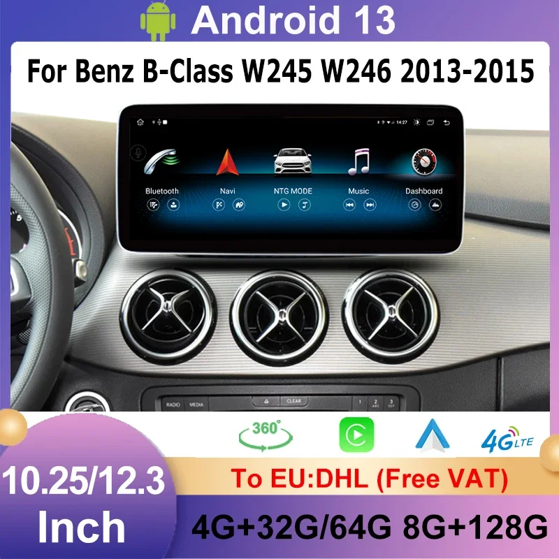 Android 13 GPS Navigation For Mercedes Benz B Class W245 W246 Car Radio Multimedia Player Carplay Auto Stereo Video 360 Camera
Android 13 GPS Navigation For Mercedes Benz B Class W245 W246 Car Radio Multimedia Player Carplay Auto Stereo Video 360 Camera