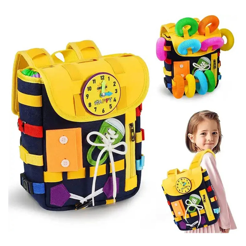 Children's Felt Backpack for Kids Toddler School Bag Mini Backpacks for Girls Tie Shoelaces Zipper Fine Motor Skills Busy Board
Children's Felt Backpack for Kids Toddler School Bag Mini Backpacks for Girls Tie Shoelaces Zipper Fine Motor Skills Busy Board
