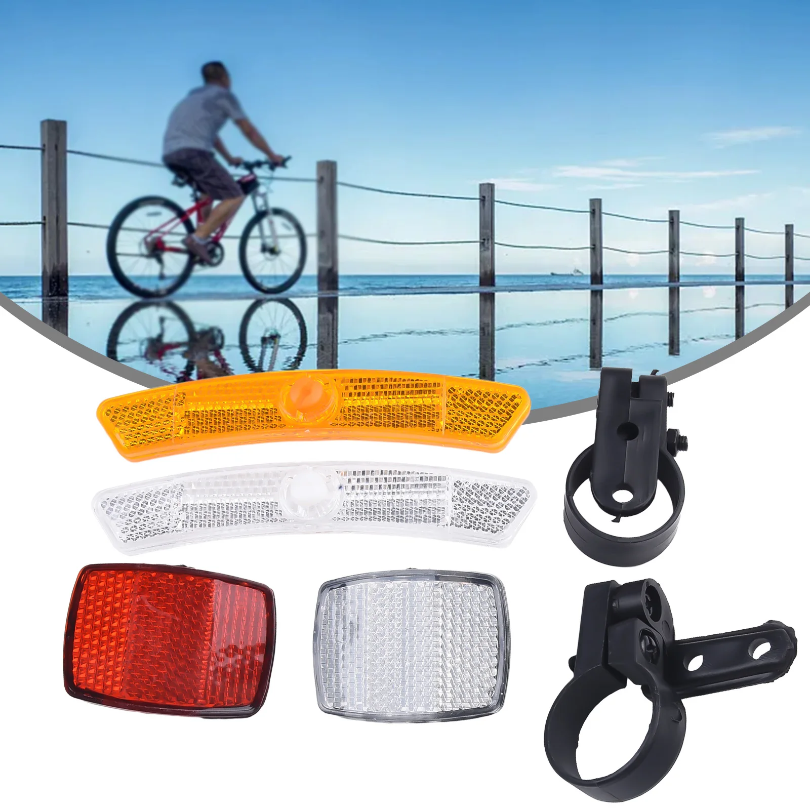 Front Rear Mounting Bracket Reflectors ABS Black Red White Easy To Fit Package Content Practical Reflector Set
Front Rear Mounting Bracket Reflectors ABS Black Red White Easy To Fit Package Content Practical Reflector Set