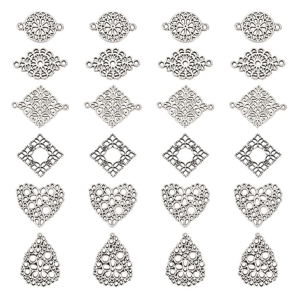 60pcs Hollow Square Charms Rhombus Flower Alloy Links Connector Pendants Antique Silver Color for DIY Jewelry Making Findings
60pcs Hollow Square Charms Rhombus Flower Alloy Links Connector Pendants Antique Silver Color for DIY Jewelry Making Findings