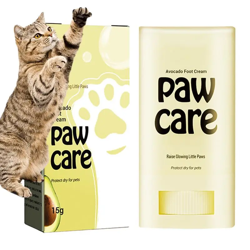 

Dog Paw Pad Balm Lick Safe 15g Avocado Dog Paw Balm Soother Pets Nose Cream Butter Paw Pad Lotion Natural Dog Paw Protection