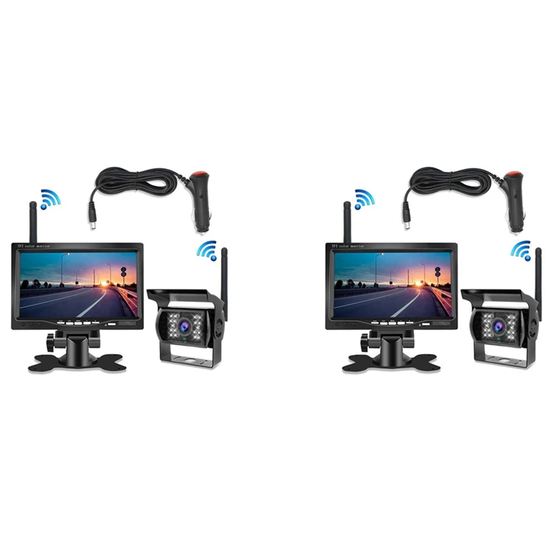 2X 7Inch Monitor Wireless Rear View Backup Camera Night Vision System For Car RV Truck Bus
2X 7Inch Monitor Wireless Rear View Backup Camera Night Vision System For Car RV Truck Bus