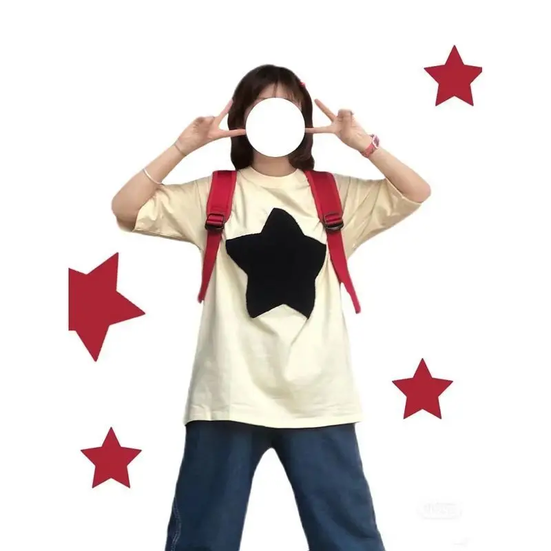 Women Star Print Graphic T Shirts Y2k Aesthetic Cotton Tee Shirts Japanese Kawaii Tops Tshirt 2023 Anime Fairy Grunge T-shirts
Women Star Print Graphic T Shirts Y2k Aesthetic Cotton Tee Shirts Japanese Kawaii Tops Tshirt 2023 Anime Fairy Grunge T-shirts