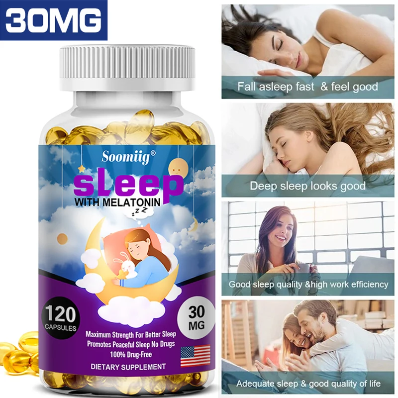

Пищевая добавка для сна-Мелатонин 30 мг, пищевая добавка для улучшения сна, улучшения качества сна, формовка без привычки