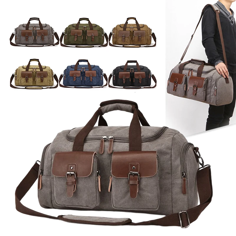 Men Vintage Canvas Tote Duffle Bag Travel Large Crossbody Bags Shoulder Luggage Pocket Handbag for Outdoors Short Trip
Men Vintage Canvas Tote Duffle Bag Travel Large Crossbody Bags Shoulder Luggage Pocket Handbag for Outdoors Short Trip
