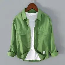 Autumn Trendy Men's Personalized Work Clothes Shirt Long Sleeve Loose Casual Solid Color Square Collar Double Pocket Simple Shir
Autumn Trendy Men's Personalized Work Clothes Shirt Long Sleeve Loose Casual Solid Color Square Collar Double Pocket Simple Shir