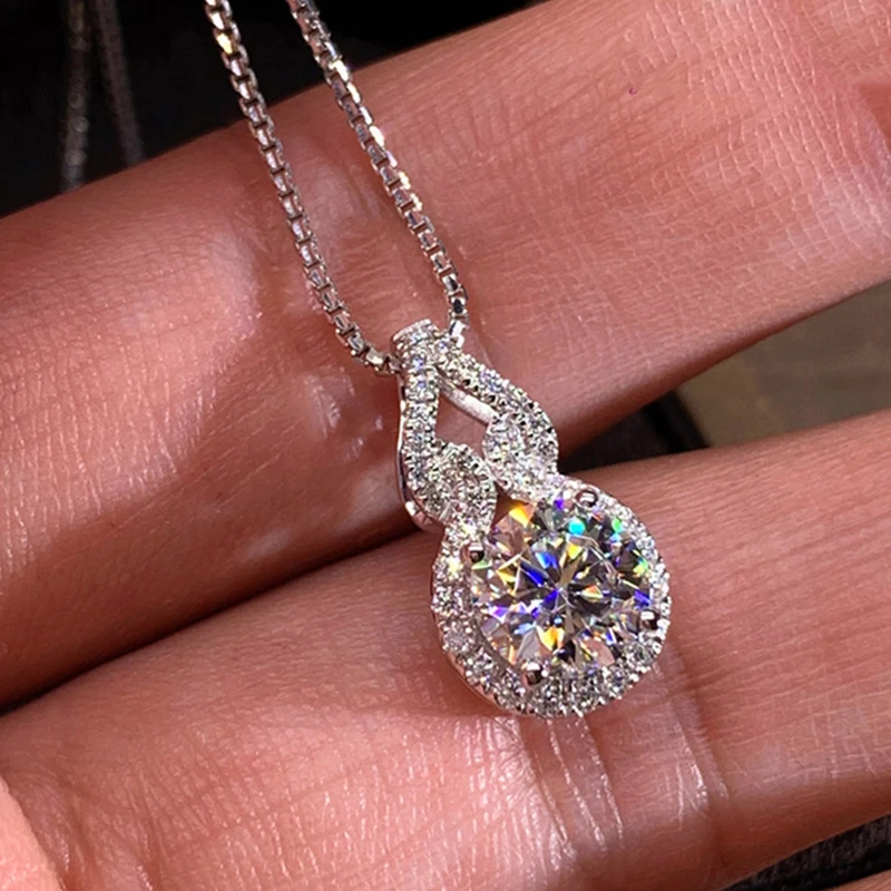 D Color Moissanite Infinity Pendant Necklace Women Real 925 Sterling Silver Engagement Luxury Gourd Shape Jewelry GRA 5 Mallzona S589cd7490ae7456d8d0691978466f01aW D Color Moissanite Infinity Pendant Necklace Women Real 925 Sterling Silver Engagement Luxury Gourd Shape Jewelry GRA Mallzona