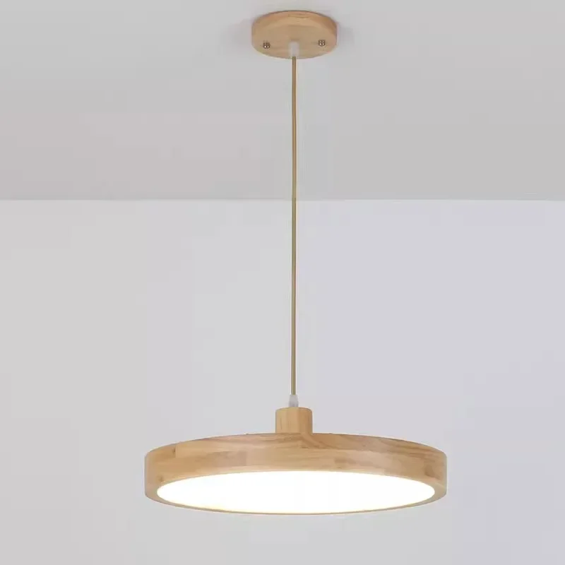 

Japanese LED log single head chandelier new round bedroom living room dining room corridor chandelier