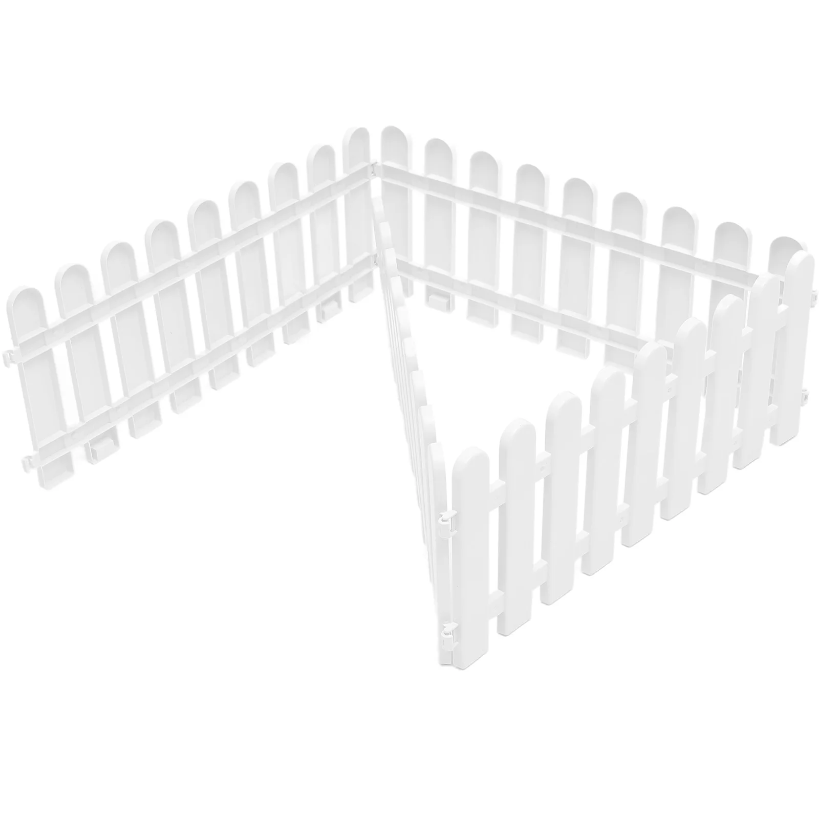 

4Pcs Plastic Garden Lawn Fence Landscape Fencing Ornamental Garden Border Panel