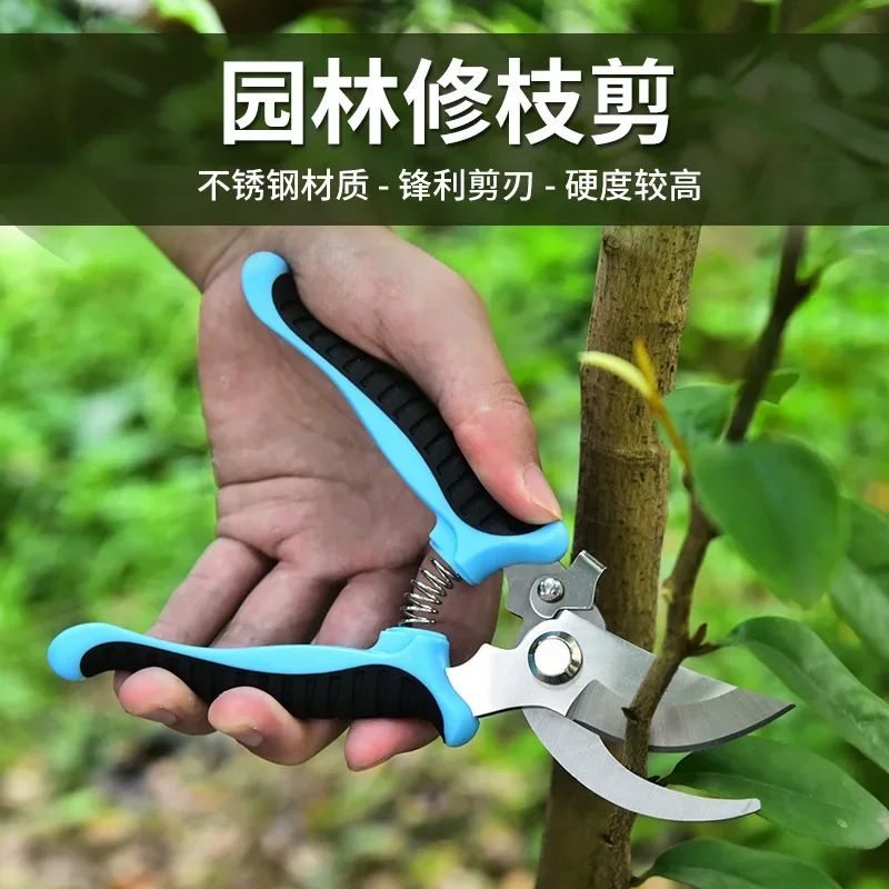 

Садовые инструменты для сбора фруктовых деревьев из нержавеющей стали, садовые тонкие магнитные наклонные ножницы для садоводства
