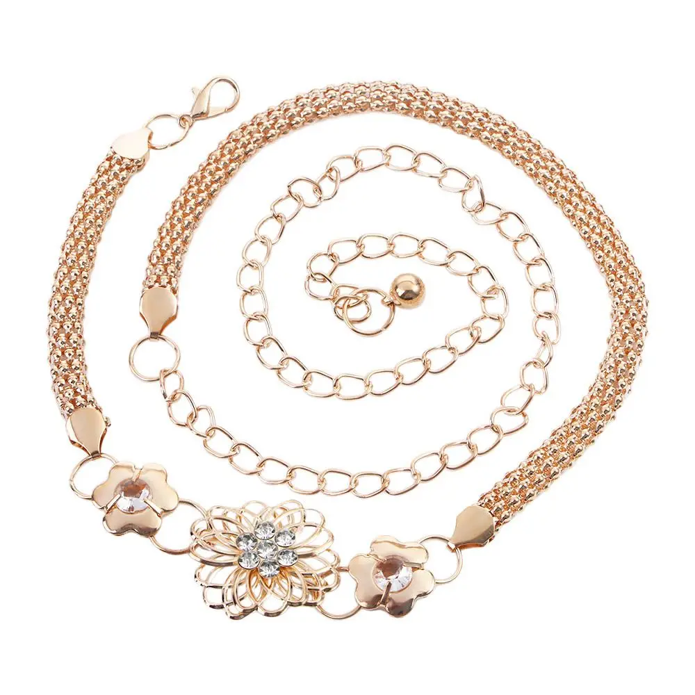 

Luxury Elegant Waist Chain Statement Lady Fashion Jewelry Body Chain Waistband Belts